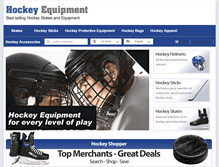 Tablet Screenshot of hockeyequipment.net